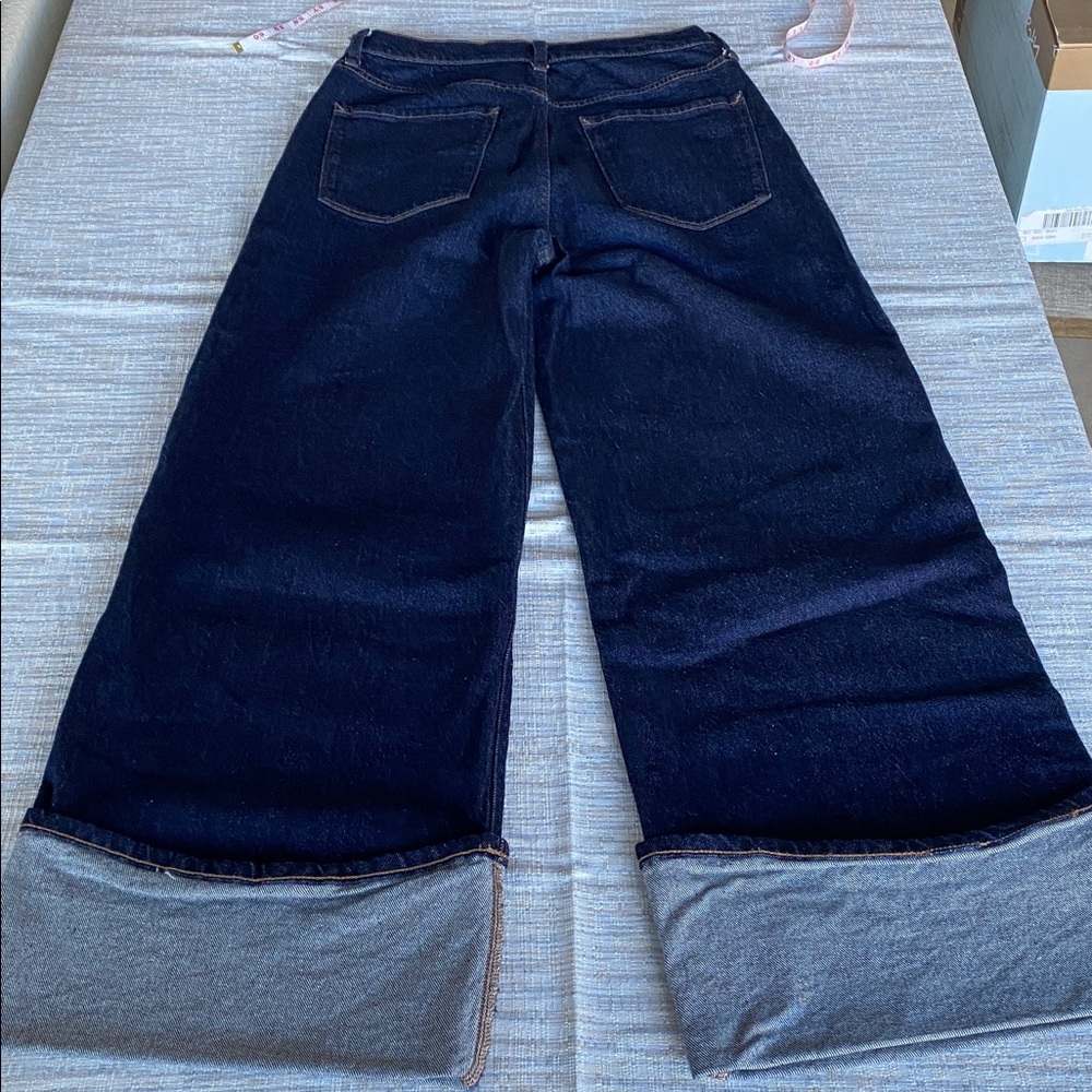 Women's A.N.A. Wide-Leg High-Waisted Dark Blue Jeans - Picture 9 of 14